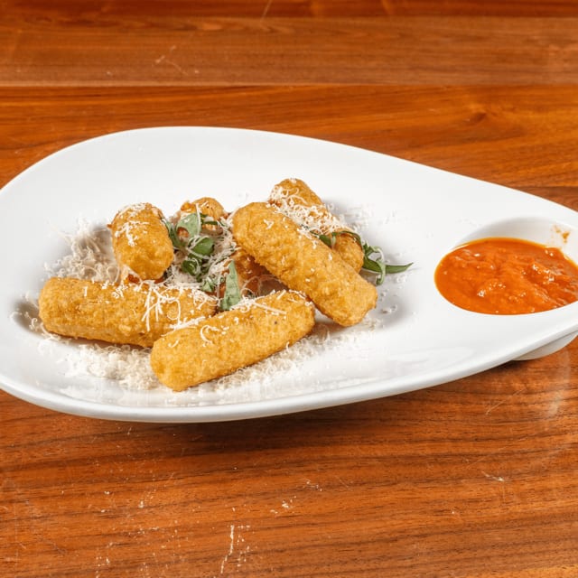 Fried Mozzarella Cheese.