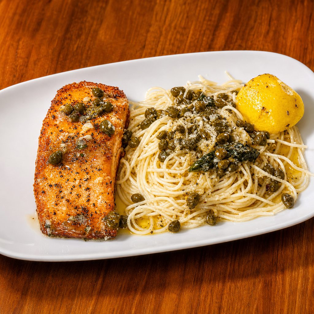 Salmon Piccata.