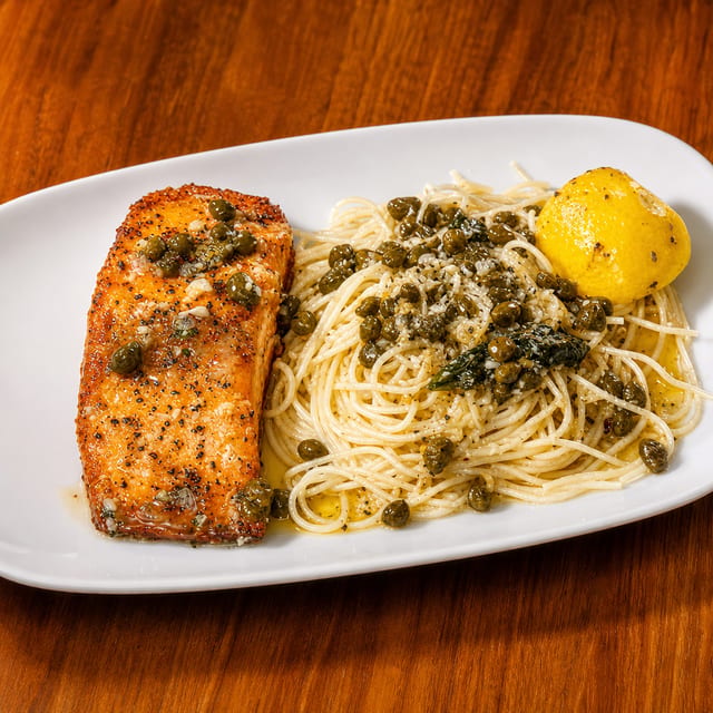 Salmon Piccata.