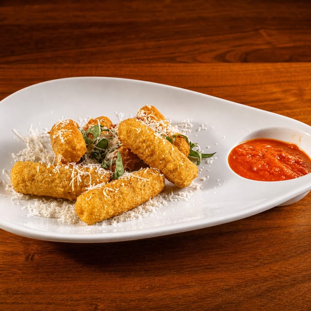 Fried Mozzarella Cheese.