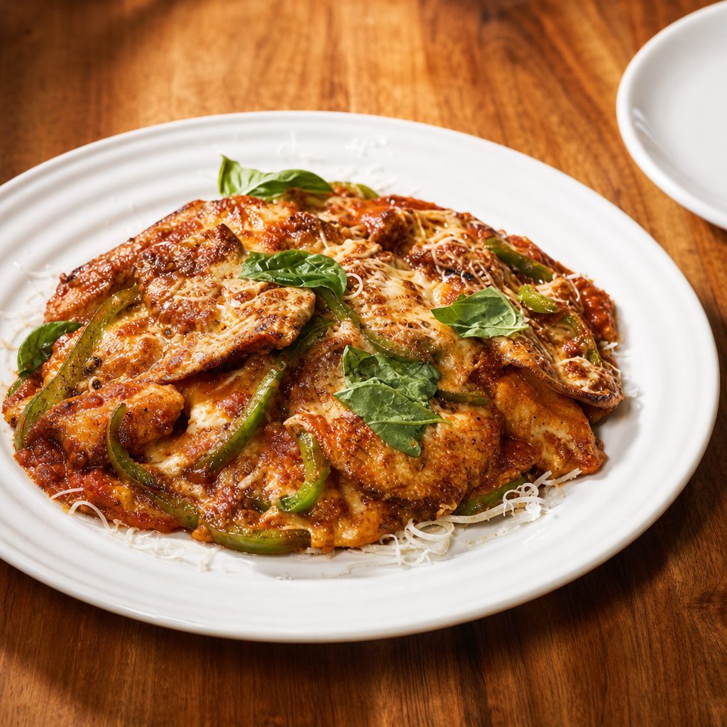 Sausage Pepper Parmigiana.