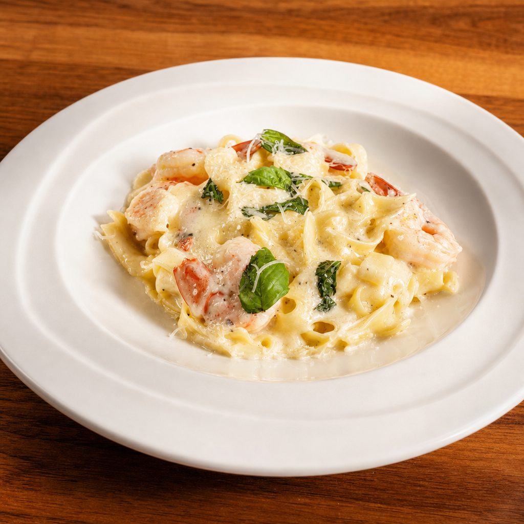 Shrimp Alfredo.